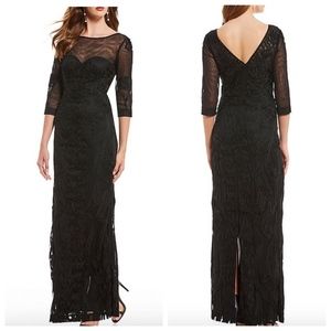 NEW $338‎ JS Collections Soutache Mesh Column Gown